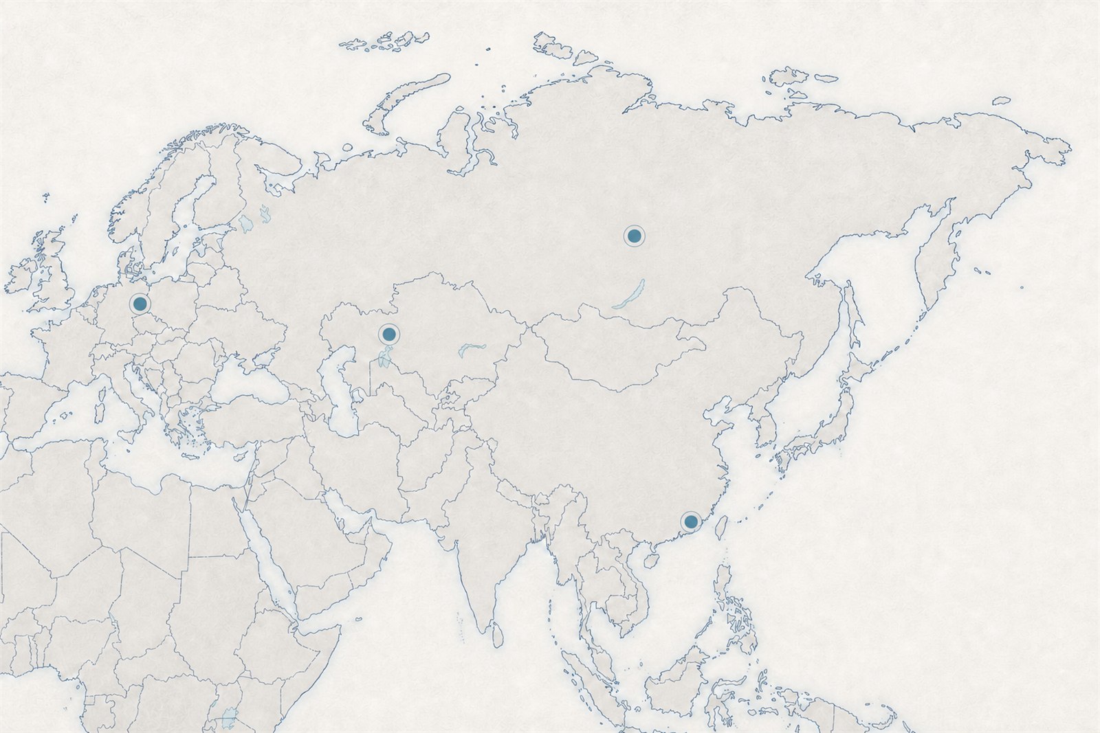 Eurasian regional landscape viewed from Central Asia